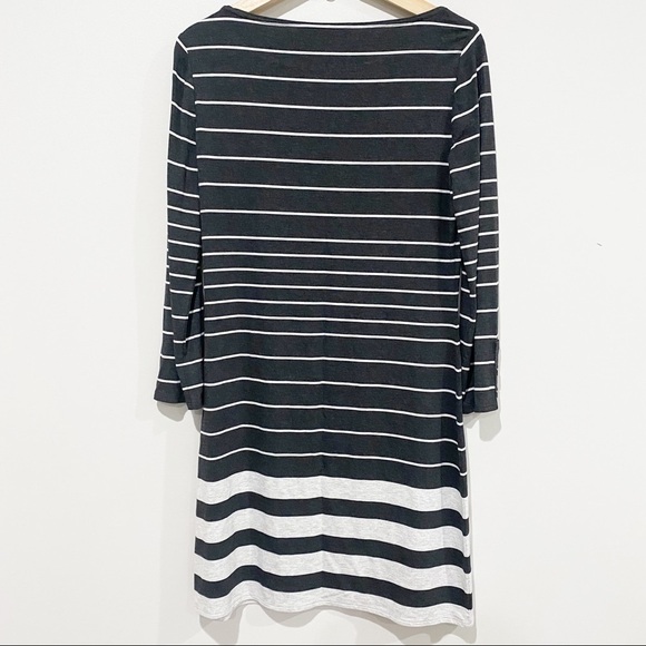 WHBM Snap-Sleeve Striped Shift Dress, Size Small - Picture 5 of 7